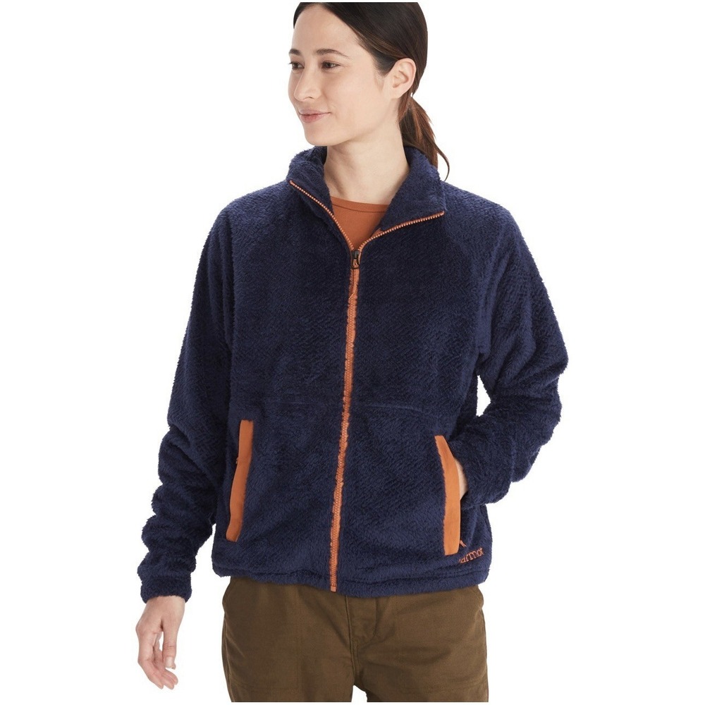 Marmot Navy Homestead Sherpa Fleece Jacket Sz L Full Zip Minimalist Hiking